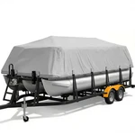Yimsting Pontoon Boat Cover 19-21FT Heavy Duty Waterproof 1200D Gray Straps Bag. Fixed Price $101.99.