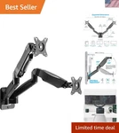 Dual 17"-32" Monitor Wall Mount With Full Motion & Ergonomic Height Adjustment. Fixed Price $125.54.