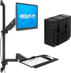 Single Monitor Arm Wall Mount Workstation With Keyboard Tray & Cpu Holder, Heigh. Fixed Price $305.99.