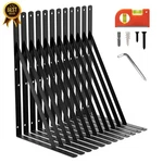 12 Pack 18IN Heavy Duty Shelf Brackets Black Powder Coat 800LB Capacity. Fixed Price $82.63.