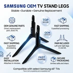 Samsung Tv Stand Legs Oem BN63-18577A BN63-18573A For UN65TU7000 UN65TU8000. Fixed Price $36.80.