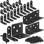 25PCS Brackets For Shelves, 3 Sizes Angle Corner Braces Black,. Fixed Price $14.76.