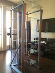 Bell'o 5-SHELF Glass Audio Tower Rack With Cable Management. Fixed Price $280.00.