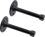 1/2" Industrial Black Iron Pipe Shelf Brackets, Rustic Wall 6 Inch,. Fixed Price $21.82.