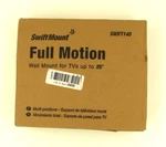 Swift Mount Full Motion Wall For Flat Panel Tvs Up To 25" Black. Fixed Price $24.95.