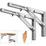 Folding Shelf Brackets, Max Load 300 Lb, Heavy Duty Stainless Steel Collapsib.... Fixed Price $30.34.