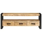 Tv Stand Entertainment Center Storage Cabinet Solid Rough Mango Wood Vidaxl. Fixed Price $201.99.