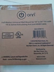 Onn Full Motion Wall Mount For 10" To 50" Tv's # ONA16TM011E New In Box. Fixed Price $12.00.