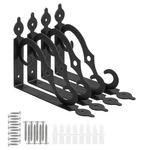 ACRUX7 4 Pack Shelf Brackets 7.5X5.5 Inch Thicken Iron 7.3"X5.5", Black. Fixed Price $26.99.