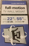 Sanus Simplicity SMF218-B1 Full Motion Wall Mount Fits 22" To 55" Tvs 60 Lbs. Fixed Price $74.99.