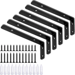 Lsk 6PCS Bracket, Heavy Duty Metal Corner 5 Inch, Black. Fixed Price $11.94.