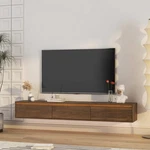 Wall Mount Led Floating Stand Media Console For Up 70" With Storage. Fixed Price $161.30.