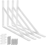 ACRUX7 Pack White Steel Shelf Brackets 12X8INCH - Heavy Duty With. Fixed Price $42.23.