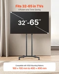 Rolling Tv Stand, Mobile Cart For 32-65 Inch Screens, Max Vesa 400X400MM. Fixed Price $59.27.