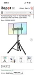 Forging Tripod Tv Stand FM60S Adjustable Black With Mounting Hardware. Fixed Price $89.99.