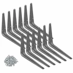 12 Pcs 5" X 6" Inch Utility Metal Wall Shelf Corner Bracket Support Gray Lot. Fixed Price $16.59.