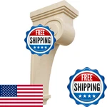 Ekena Millwork COR06X10X22SCRW Scroll Corbels 1/4W 10D 22H Rubberwood. Fixed Price $275.60.