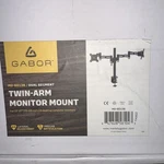 Gabor MD-BD13B Dual-monitor Desktop Mount With Articulating Arms (black). Fixed Price $28.00.