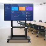 Unho Solid 32" To 80" Tv Cart Mobile Floor Stand Height Adjustable Bracket. Fixed Price $93.98.