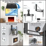 Motorized Pull Down Fireplace Tv Mount: Remote Control 32-70. Fixed Price $256.56.