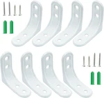 8 Pcs Heavy Duty White Brackets, 2 X Inch Wall Shelf Mount. Fixed Price $13.15.