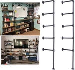 Industrial Wall Mount Iron Pipe Shelf Bracket,vintage 12D X 60W 70H. Fixed Price $82.96.