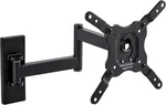 Amazon Basics Full Motion Wall Mount Fits 12" To Tvs 40", Black. Fixed Price $30.29.
