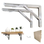 Folding Shelf Brackets 22 Inch Heavy Duty,max Load: 550 Lb-stainless Steel Co.... Fixed Price $50.94.