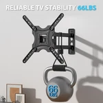 Full Motion Tv Wall Mount,swivel Tilt Extension 12INX9INX3IN, Black. Fixed Price $27.00.