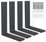 Rustic Black Shelf Brackets 4 Pack 8X6 Inch Heavy Duty Metal Industrial. Fixed Price $38.40.