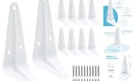 Uenhoy 10 Pack Shelf Brackets Inch Metal Floating 4" X 3" White. Fixed Price $19.50.