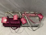 New Lot Of 4 Caboodles Bitsy Bag Glitter Purse - Party Favors Pink Purple Silver. Fixed Price $16.99.