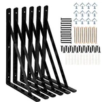 Heavy Duty Shelf Brackets 12 X 8 Inch, 6 Pack Wall With 90 Degree. Fixed Price $33.83.