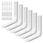6PCS White Metal Shelf Support Angle Brackets, 4 X Inch Wall Mounted Floa.... Fixed Price $16.43.