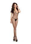 Dreamgirl Lingerie Diamond Net Halter Open Crotch Bodystocking One Size, New. Fixed Price $22.14.