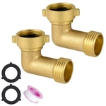Luexbox Garden Hose Elbow Connector, 90 Degree Extender, Solid Brass. Fixed Price $14.99.