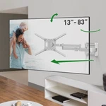Barkan 13-80 Inch Dual Arm Full Motion Tv Wall Mount, Holds 110LBS, Lifetime War. Fixed Price $119.90.