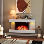 18 Wall Mount Electric Fireplace 32 Floating Mantel Remote 12 Color 1500W White. Fixed Price $412.99.