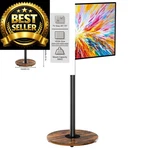 Unho Black Rolling Tv Stands For Living Room Blk 1-POLE 40-75 Inches,. Fixed Price $100.99.