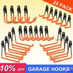 24 Pack Steel Garage Storage Hooks Wall Mount Hangers For Garden Tools. Fixed Price $39.99.