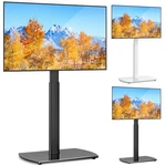 Modern Floor Tv Stand Swivel Mount For 27 To 70 Inch Flat Screens Glass Base. Fixed Price $62.99.