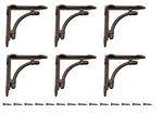 Midwest Craft House 6 Cast Iron Shelf Brackets, Rustic Brown, 4. Fixed Price $47.99.
