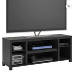 Mainstays Parsons Stand For Up To 50", Black Oak Finish. Fixed Price $90.00.