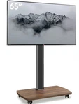 Aokcos Rolling Stand For 32-65 Tvs, Portable Mobile Inch, Brown. Fixed Price $99.99.