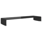 Vidaxl Black Tempered Glass Tv Stand - Versatile Monitor Riser For Desktops, .... Fixed Price $163.27.