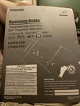 Toshiba Projection Television 62 Mx 196 And 72 Op Guide English French. Fixed Price $10.00.