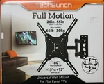 Techbunch Full Motion Universal Wall Mount For Flat Panel Tvs 26" To 55" New. Fixed Price $20.00.