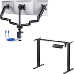 Triple Monitor Mount Electric Stand Up Desk Frame. Fixed Price $440.35.