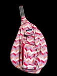 Kavu Sunset Chevron Pink Rope Sling Bag Backpack 22. Fixed Price $14.00.