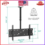 Ceiling Tv Mount For 42-90 Inch, Hanging Adjustable Bracket Fit. Fixed Price $123.96.